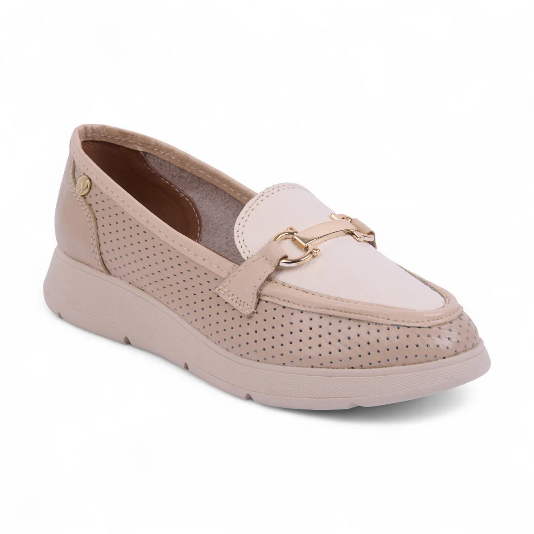 MOCASÍN PLATAFORMA BEIGE BICOLOR 36347