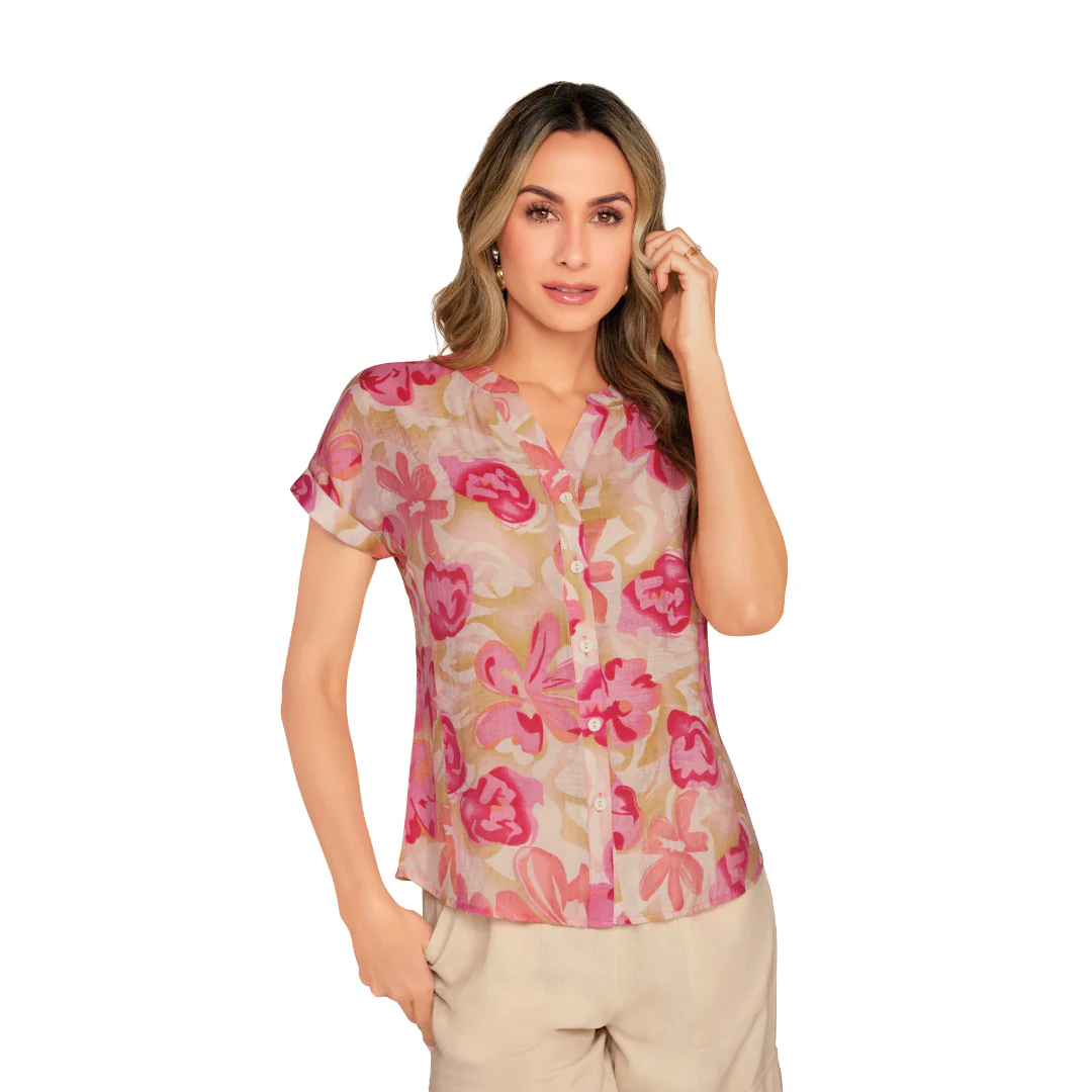 BLUSA MULTICOLOR FLORES 91422