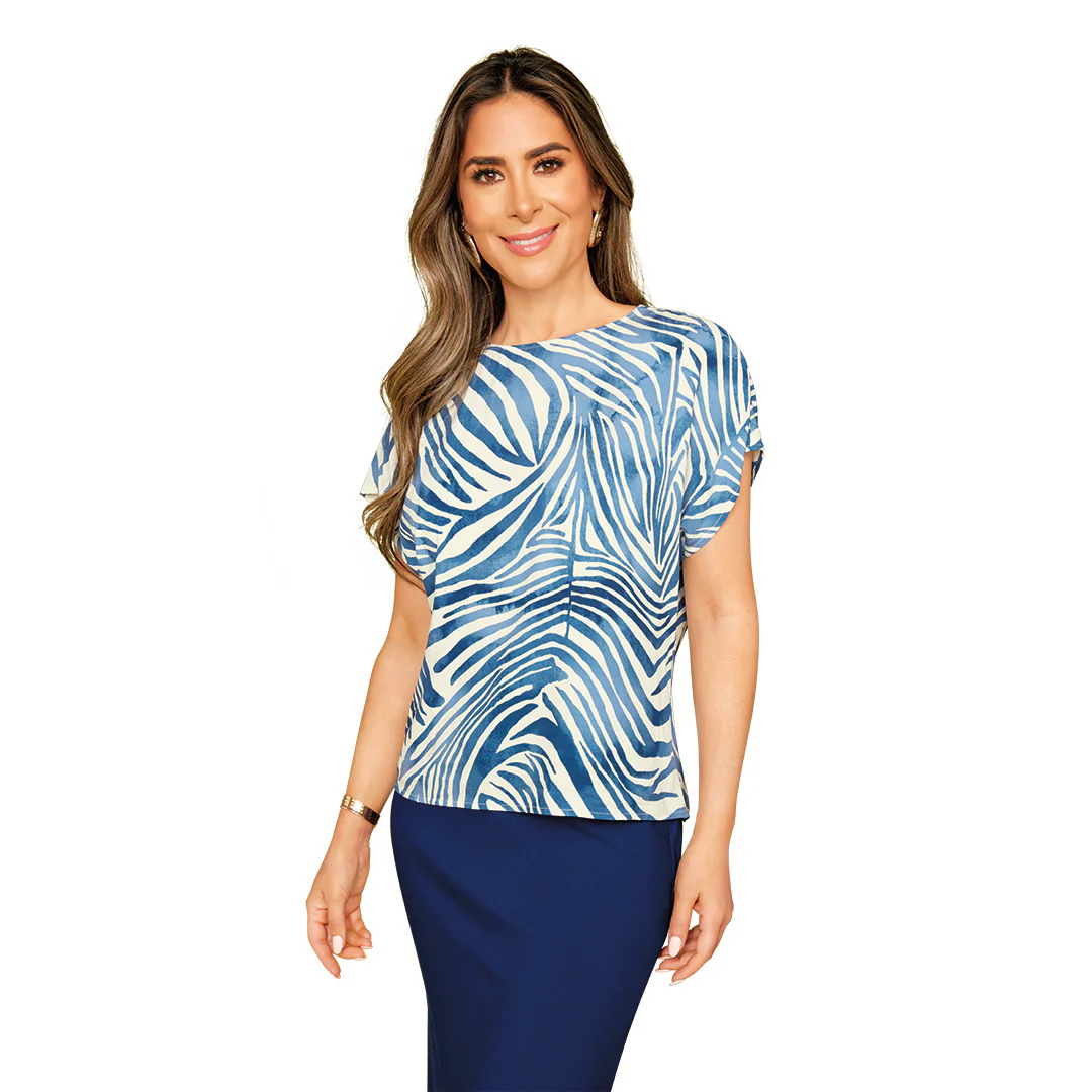 BLUSA MULTICOLOR ESTAMPADA 90590