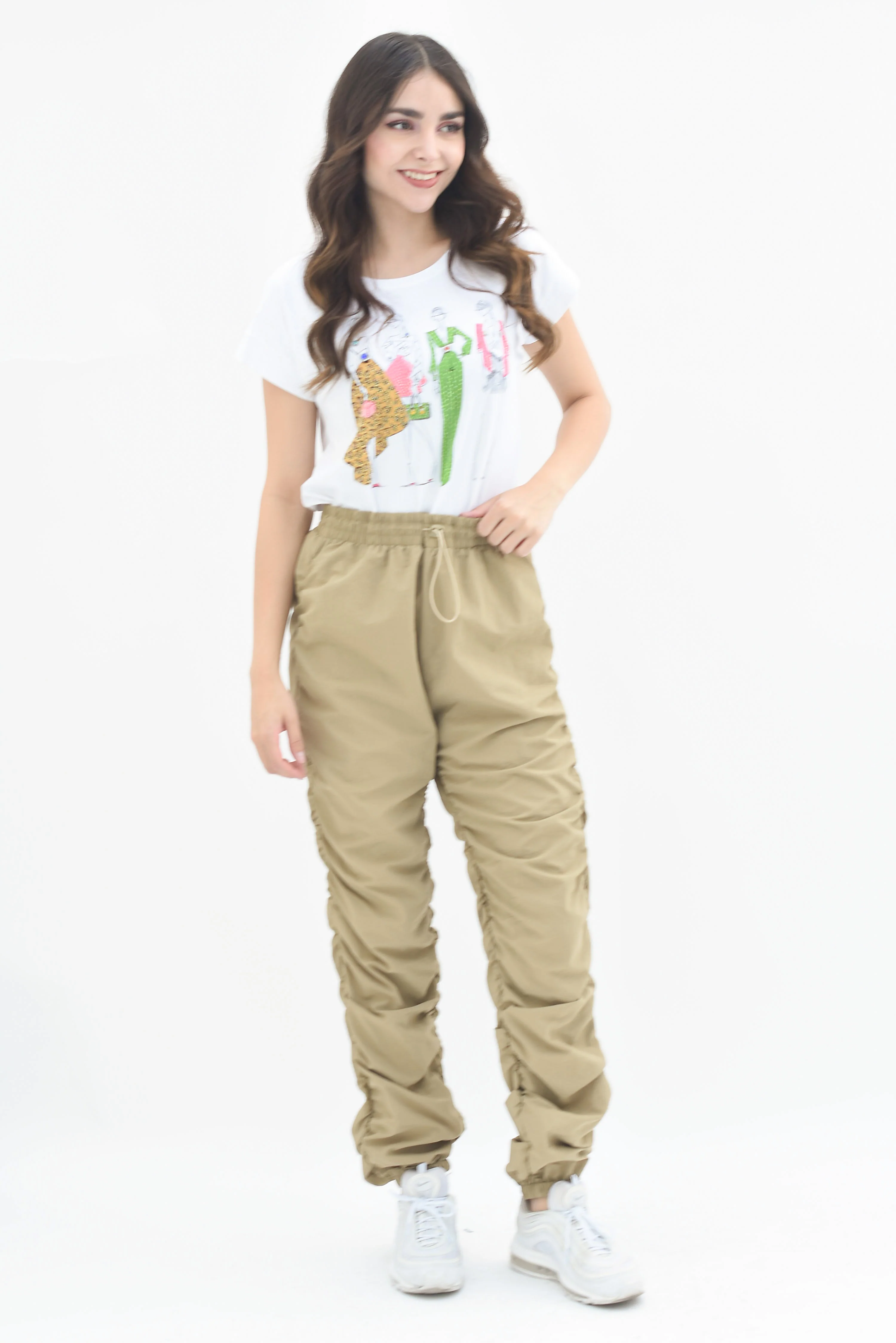 Jogger drapeado Kaki