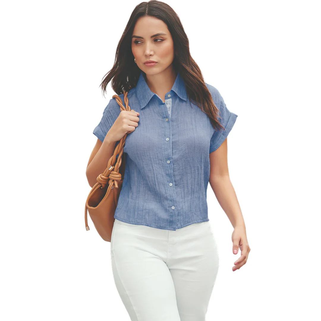 CAMISA AZUL TRIM 98015