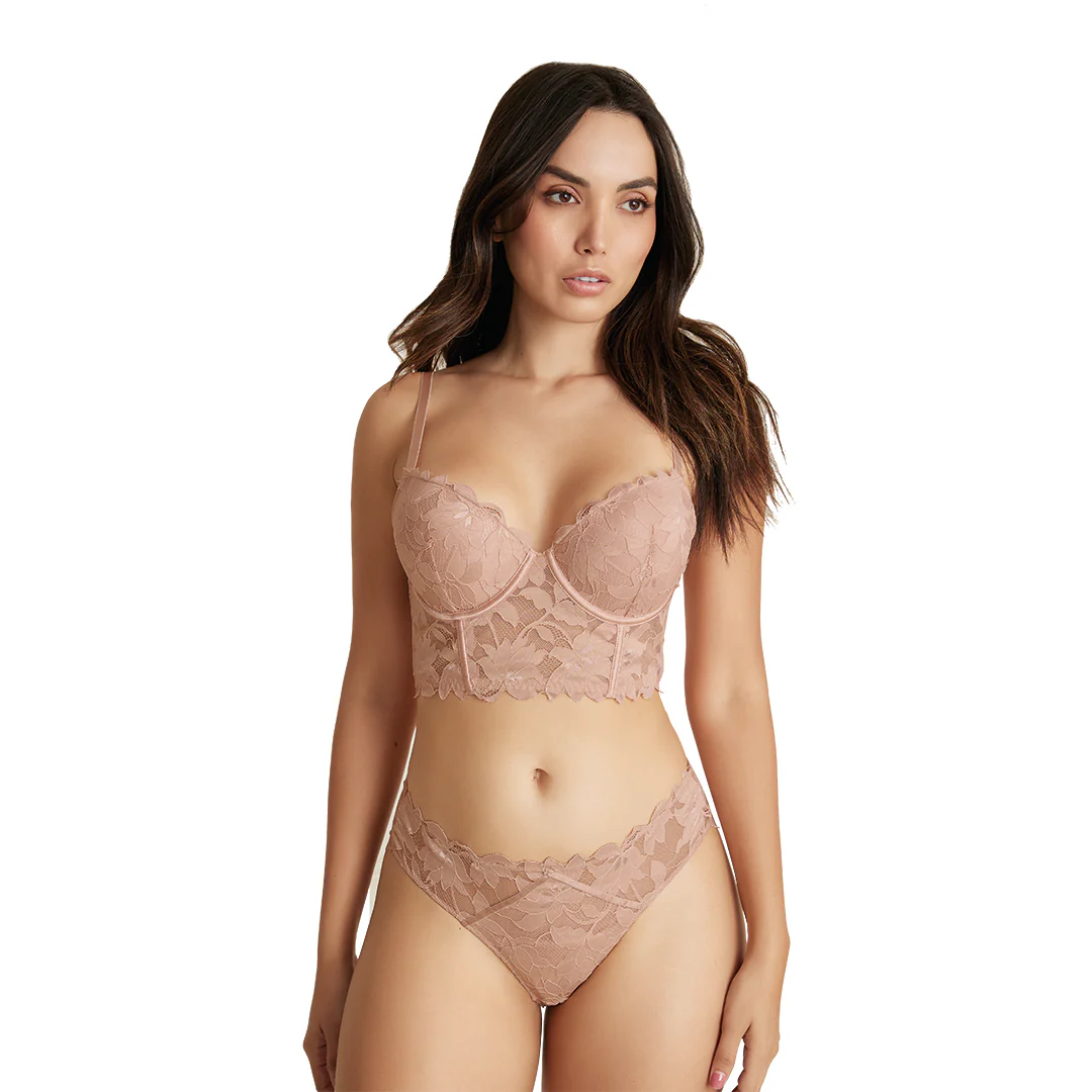 BRASSIERE NUDE DE ENCAJE FLORAL 82088