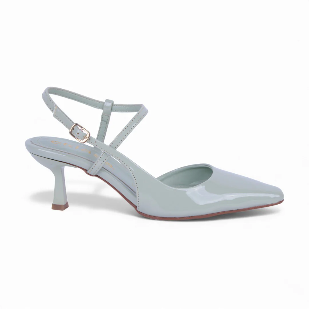 ZAPATILLA DE TACÓN VERDE DESTALONADO 22696