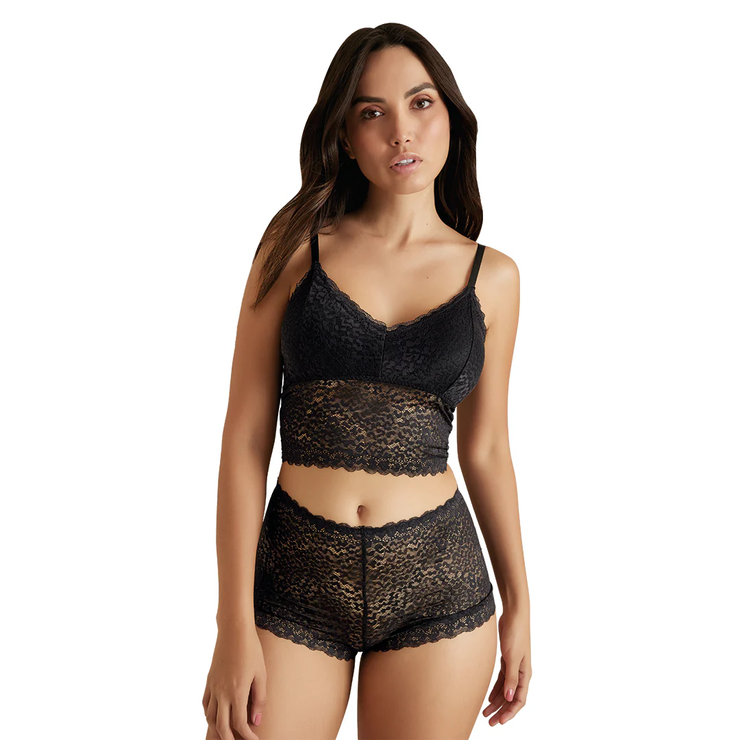 BRALETTE NEGRO DE ENCAJE 82096