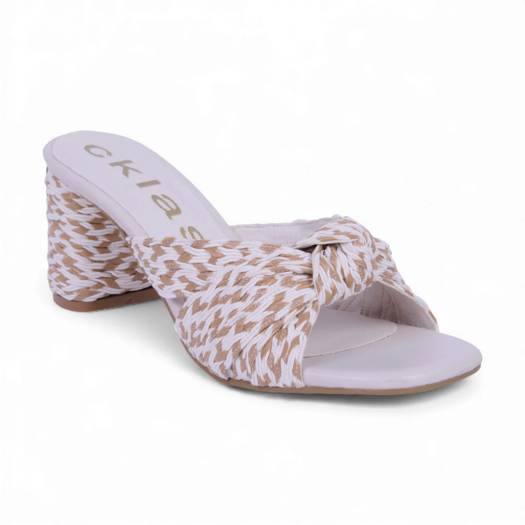 SANDALIA DE TACÓN MULTICOLOR DESTALONADO 95893