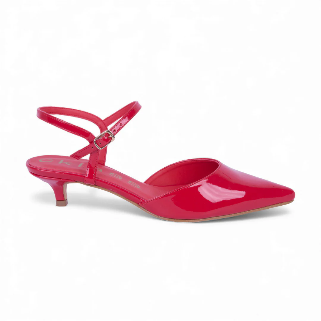 ZAPATILLA DE TACÓN ROJO DESTALONADO 70065