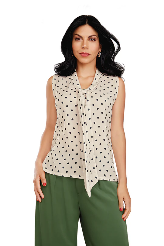 BLUSA IVORY ESTAMPADO CON LUNARES 54053