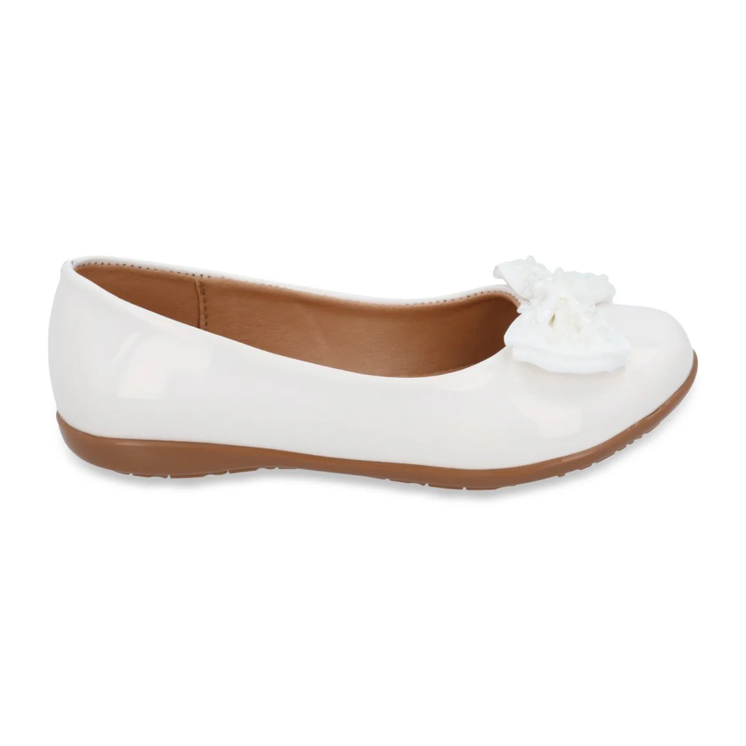 BALERINA CASUAL BLANCO CON ADORNO 10616