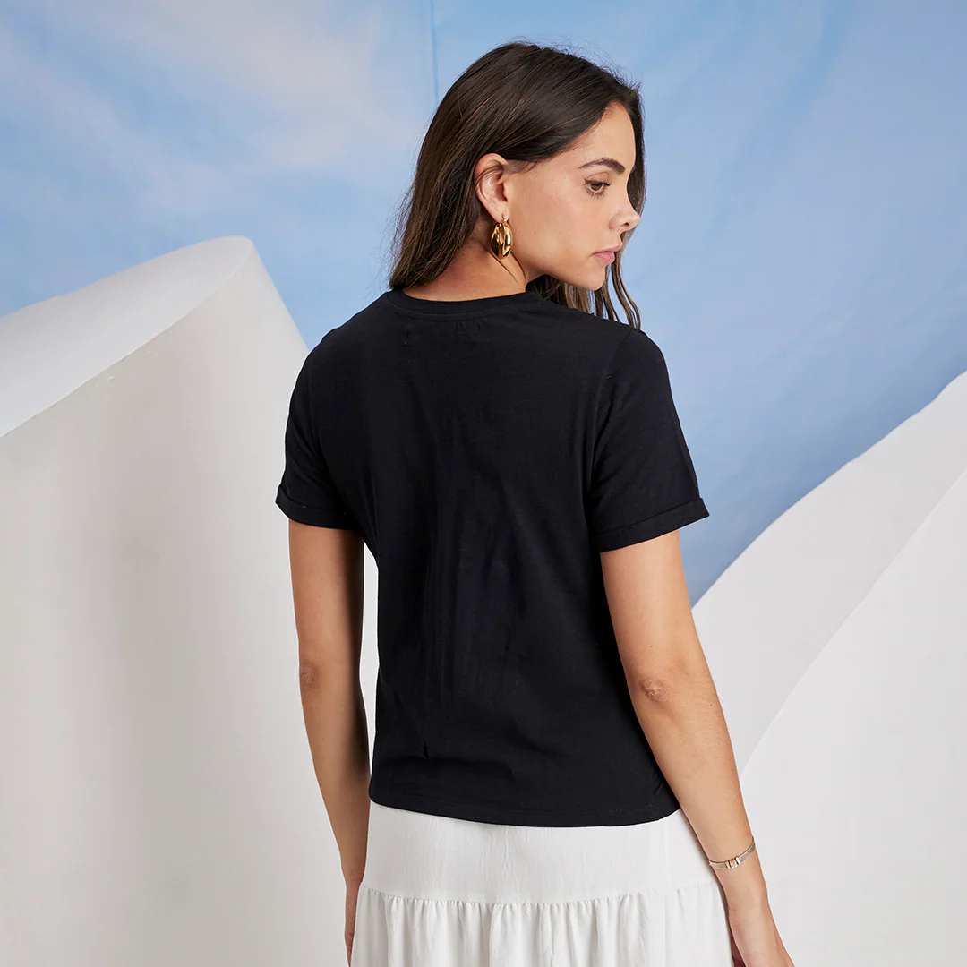 BLUSA NEGRA FRUNCIDO 96241