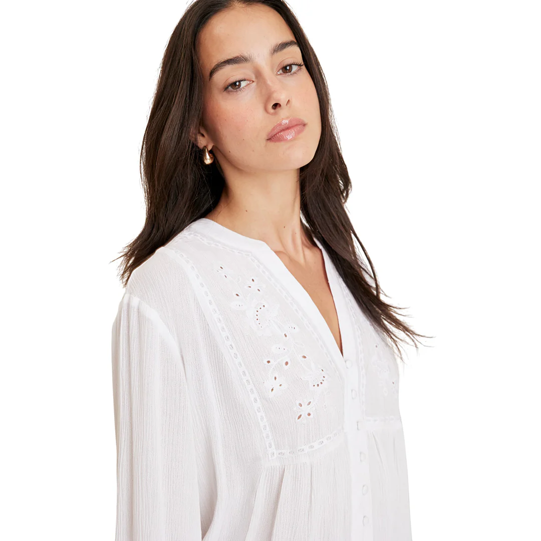 BLUSA BLANCA TIRA BORDADA 92638
