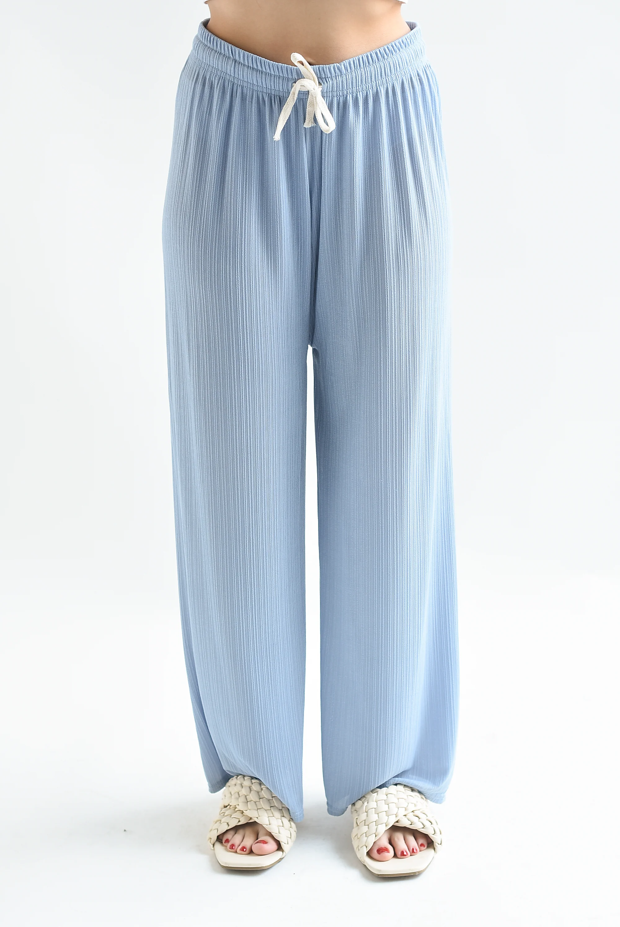 Pantalón textura Azul