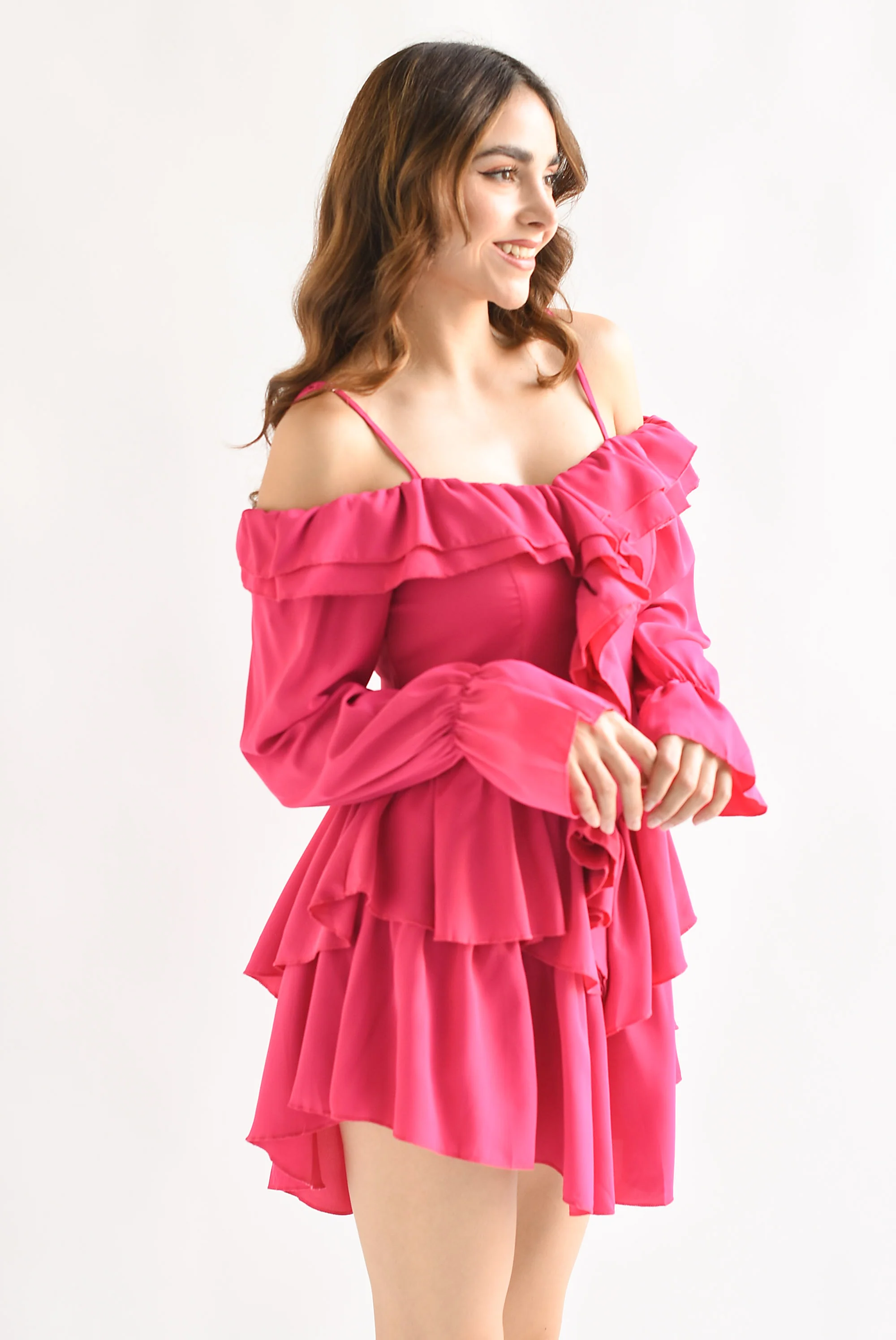 Vestido corto olanes Fiusha