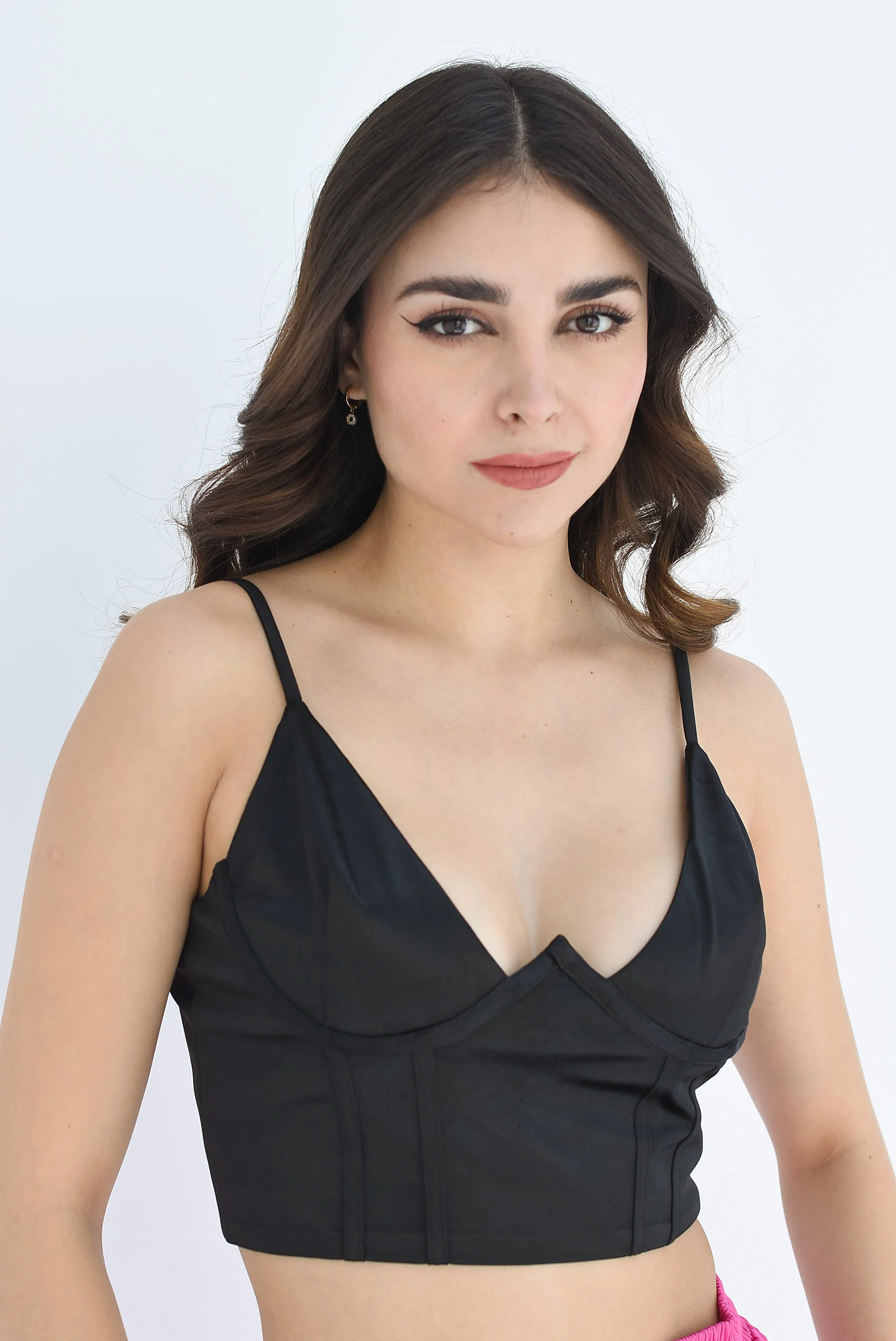 Corsete satín Negro