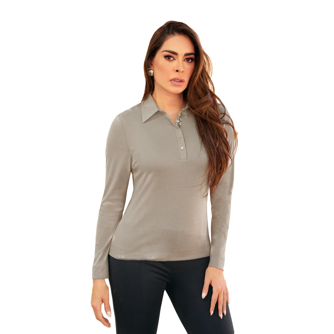 BLUSA GRIS ALETILLA ANIMAL PRINT MUJER 92039