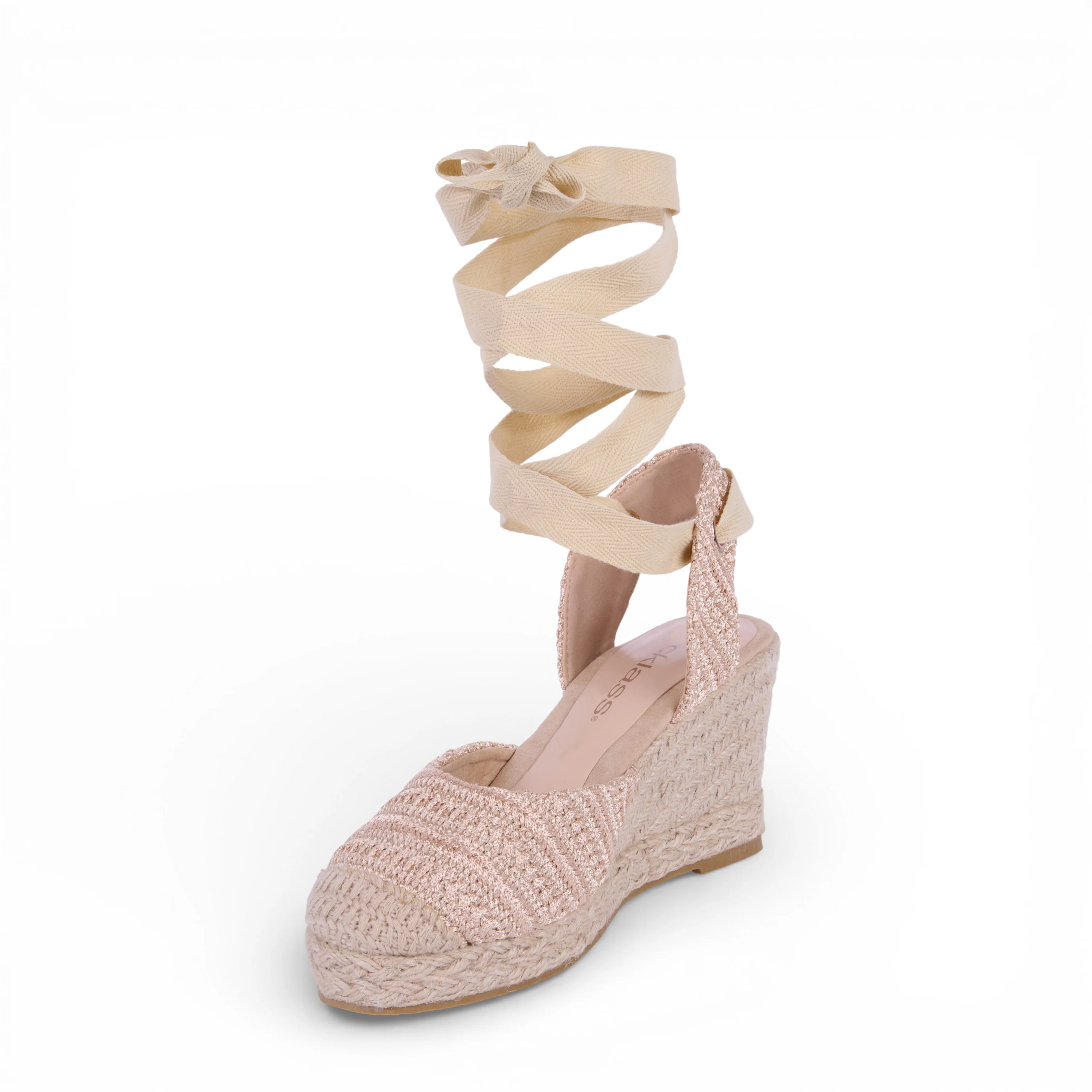 ALPARGATA YUTE PLATAFORMA LÁTIGOS BEIGE 72230