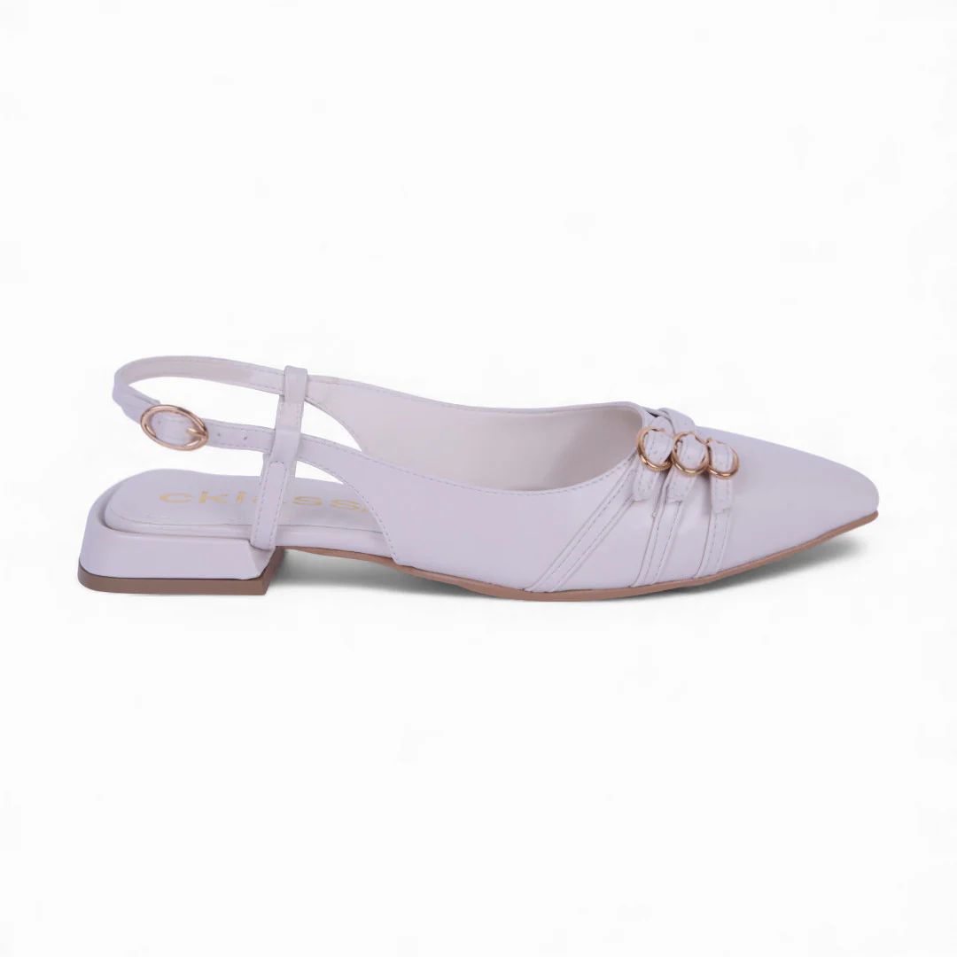 ZAPATILLA DE TACÓN HUESO CON LÁTIGOS 40080