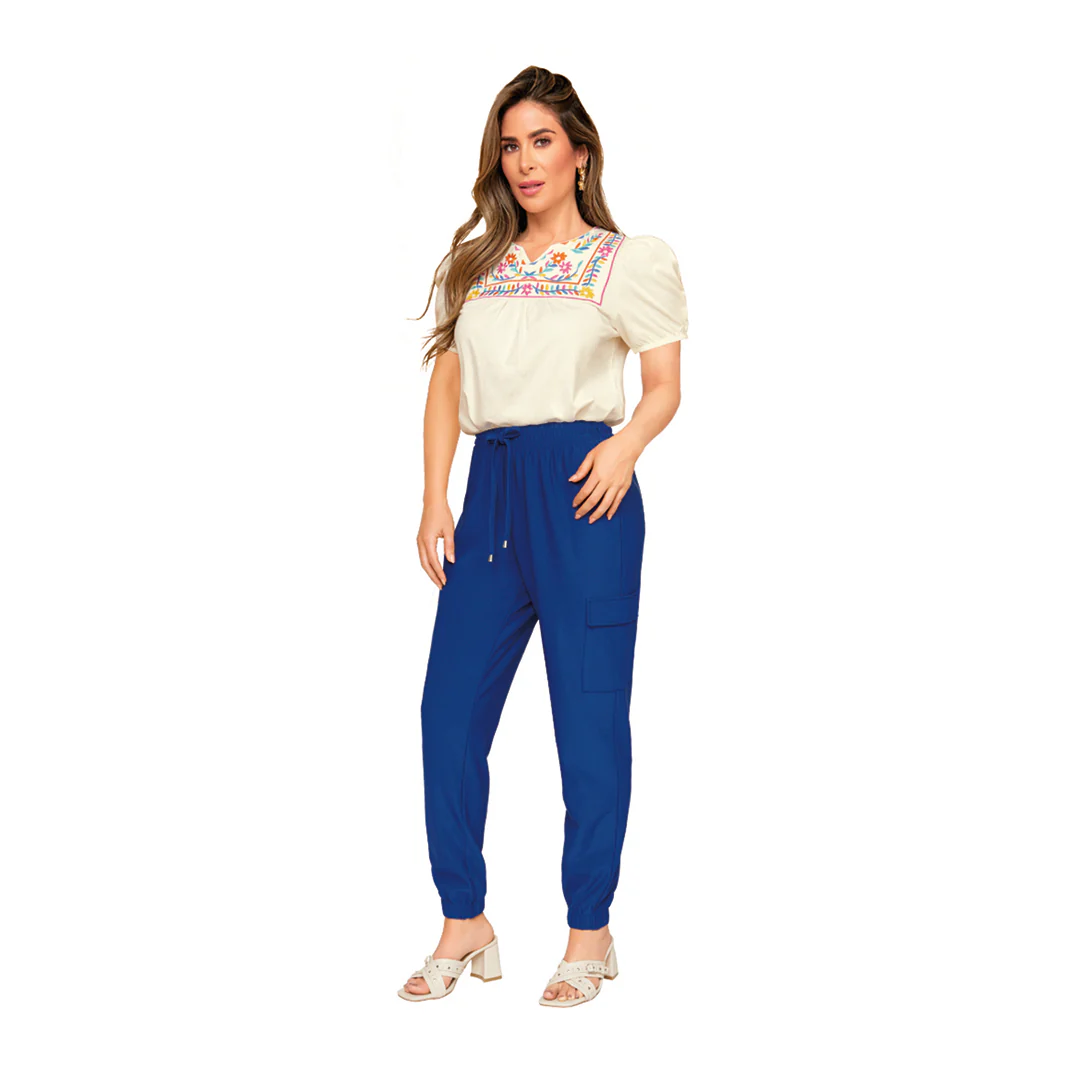 BLUSA IVORY BORDADA 90664