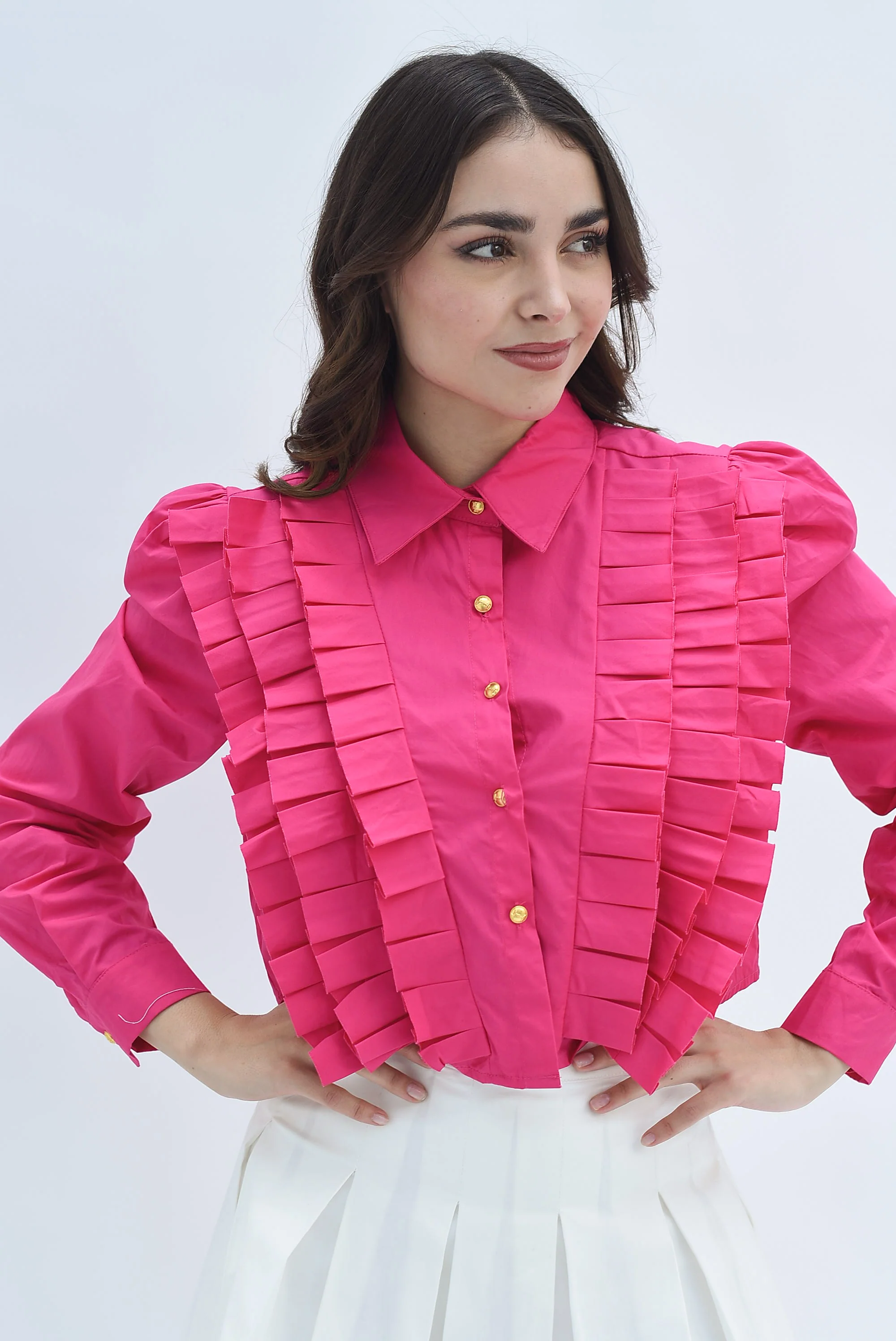 Camisa plisada Fiusha