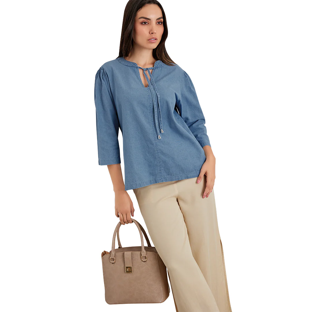 BLUSA MEZCLILLA MANGA 3/4 39189