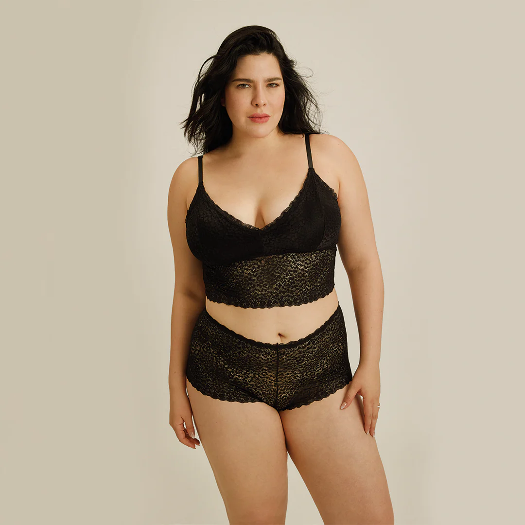 BRALETTE NEGRO DE ENCAJE 82096