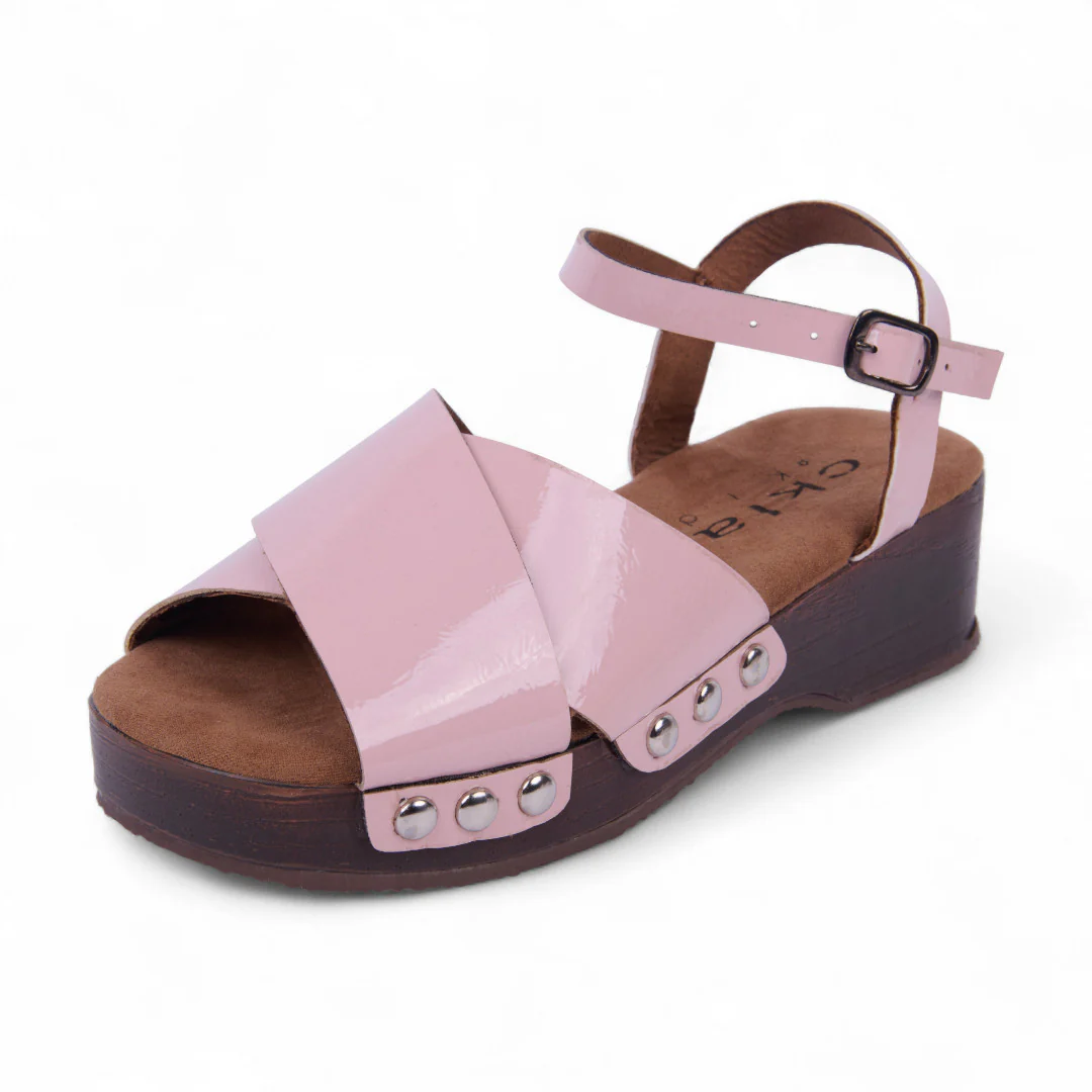 DÚO 159 SANDALIAS DE PISO ROSA Y IVORY 14225