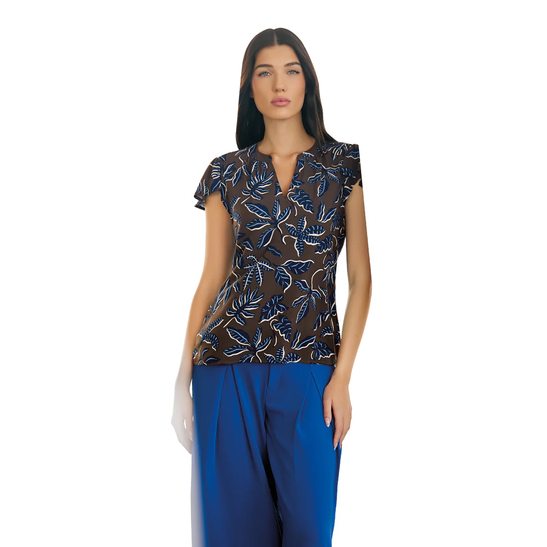 BLUSA MULTICOLOR MANGA VOLANTES 93668