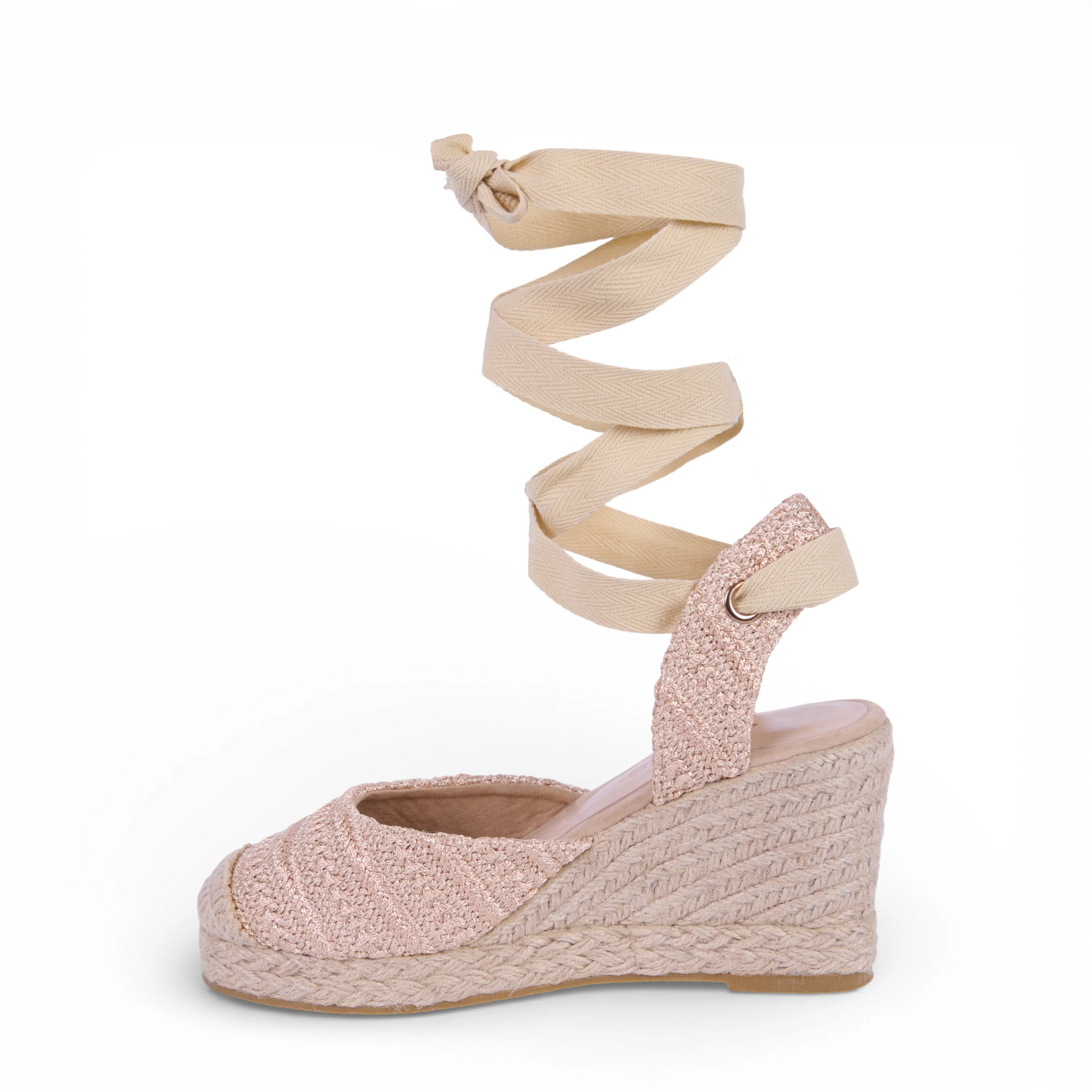 ALPARGATA YUTE PLATAFORMA LÁTIGOS BEIGE 72230
