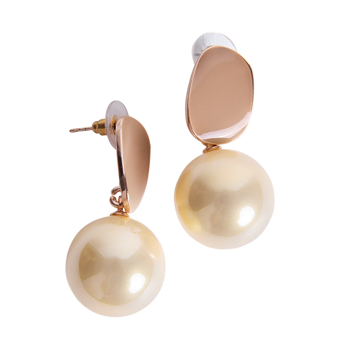 ARETES DE PERLA NACARADAS 93954