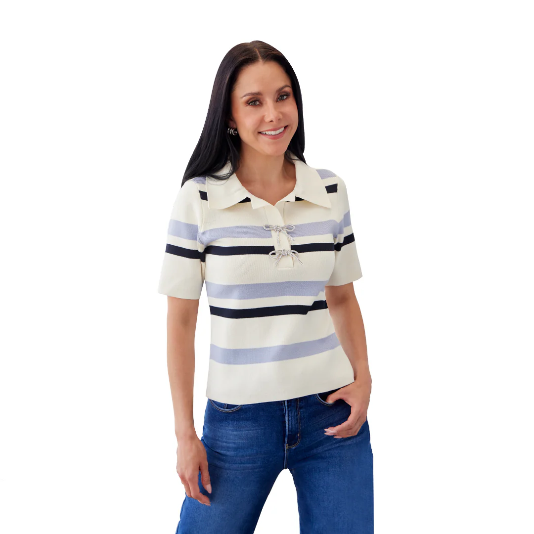 BLUSA MULTICOLOR MOÑOS MUJER 90276