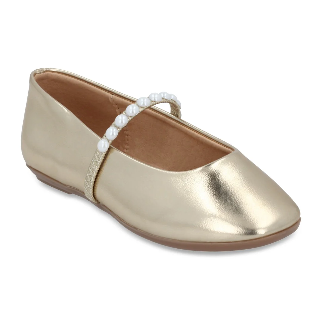 BALERINA CASUAL ORO CON ADORNO 17240