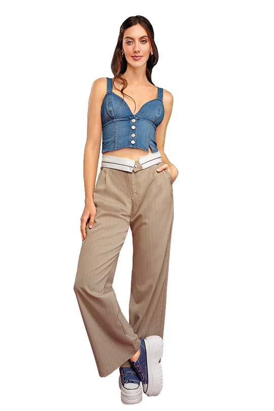 BLUSA AZUL DE MEZCLILLA CON BOTONES 91218