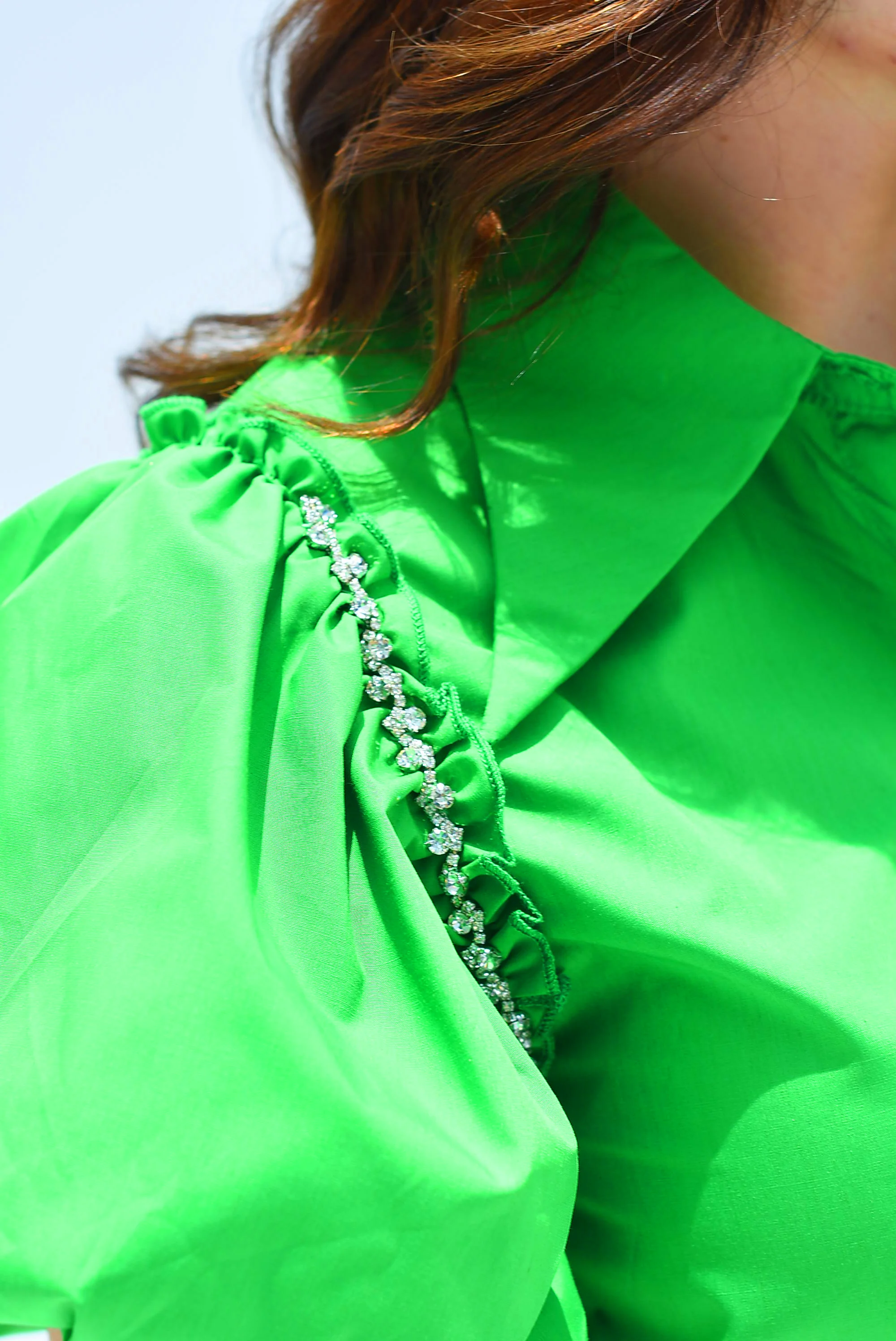 Camisa manga puffy joya Verde