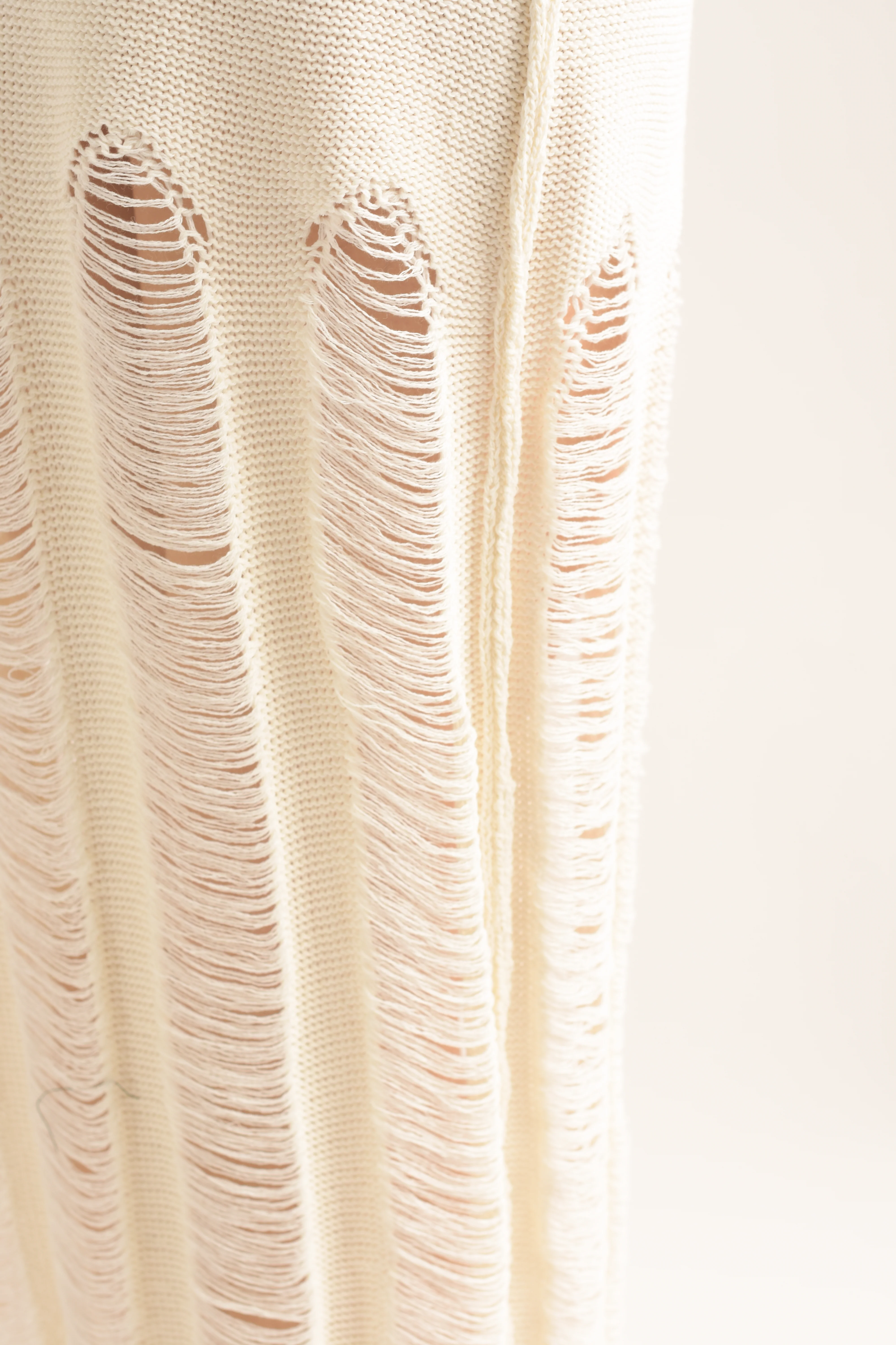 Set Falda y Blusa deshilado Blanco