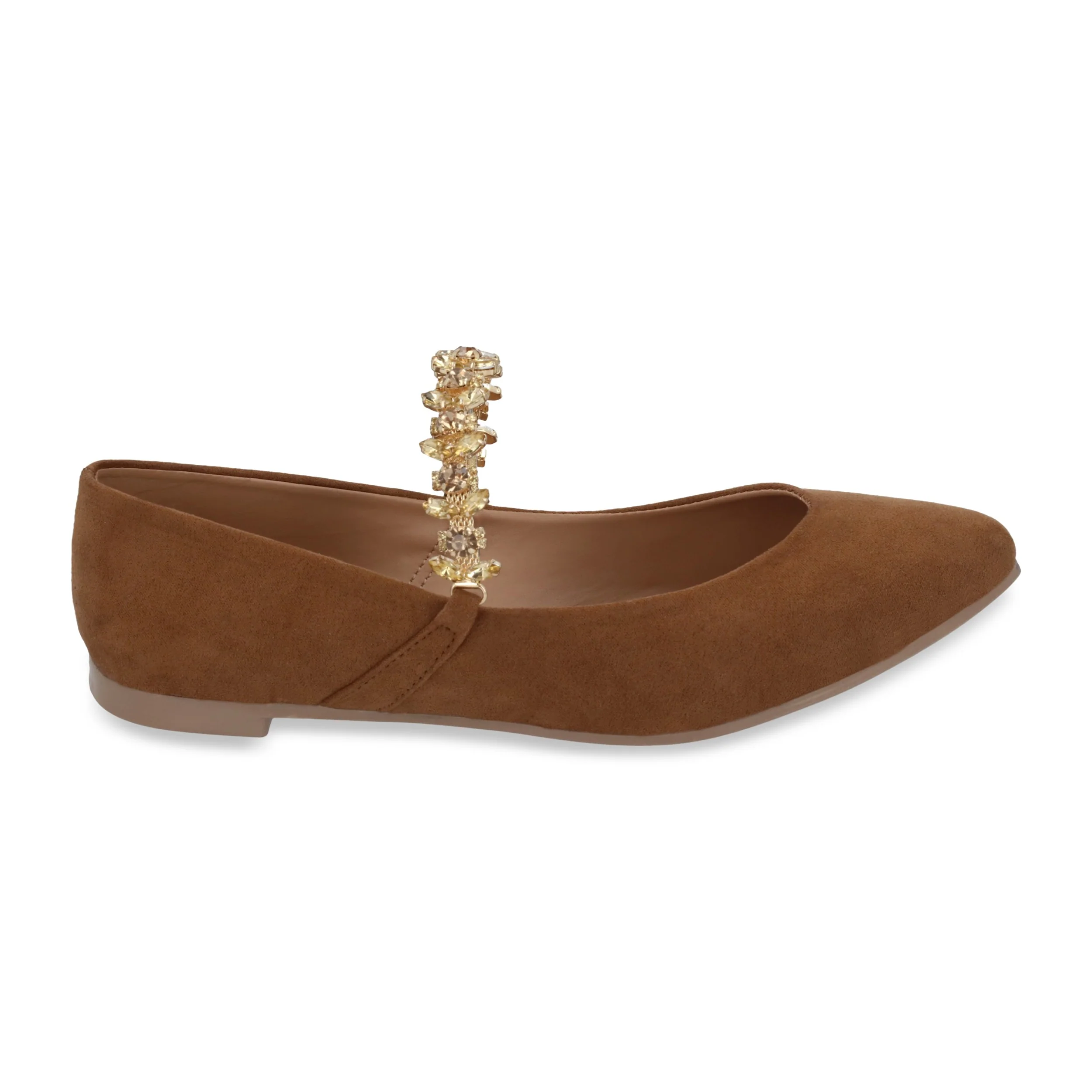 BALERINA BEIGE MUJER CON PEDRERÍA 03473