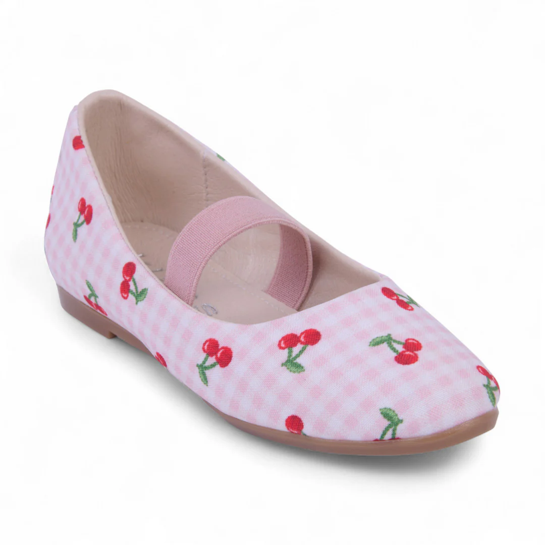 BALERINA CASUAL ROSA CON CEREZAS 28605
