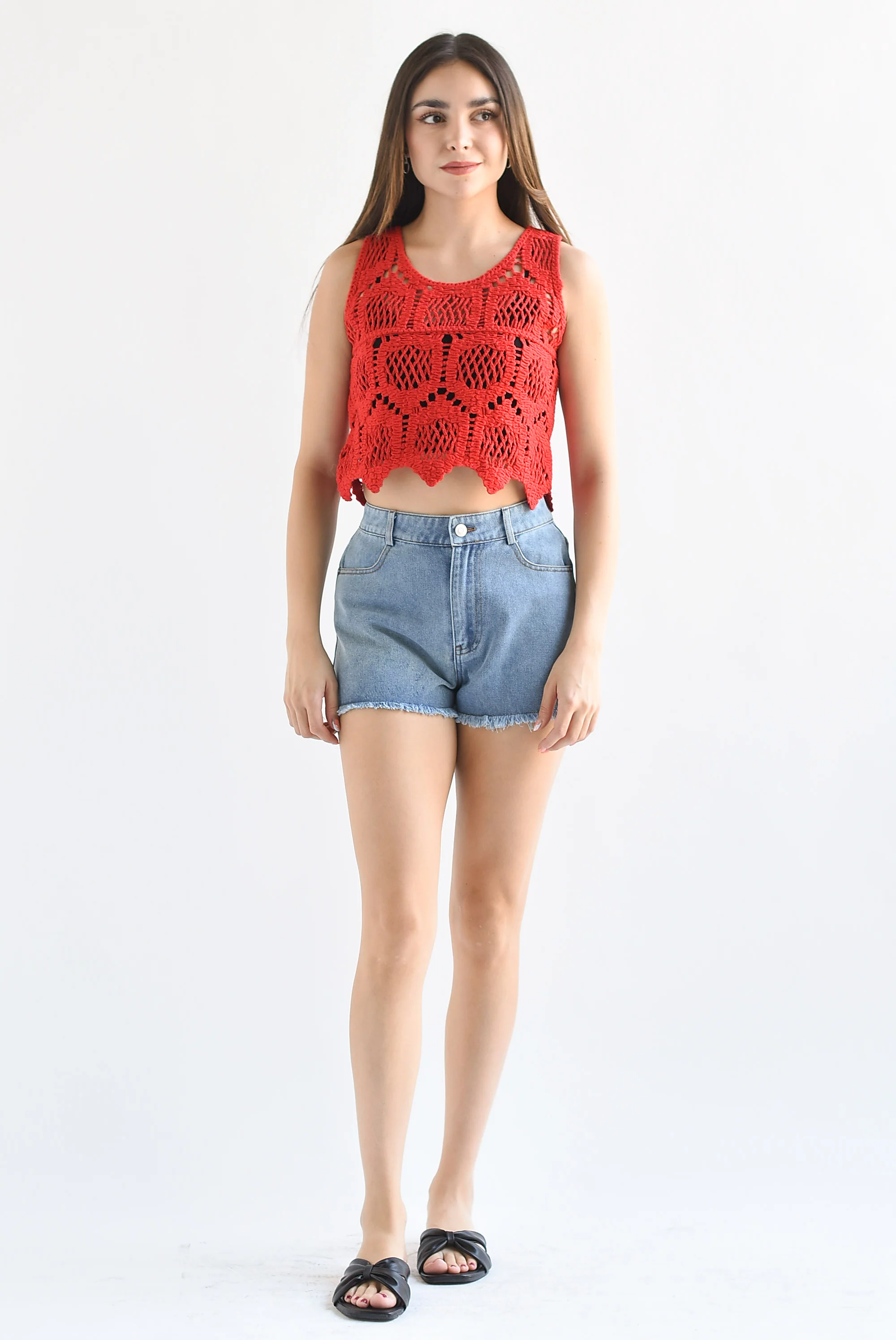 Short deshilachado Denim