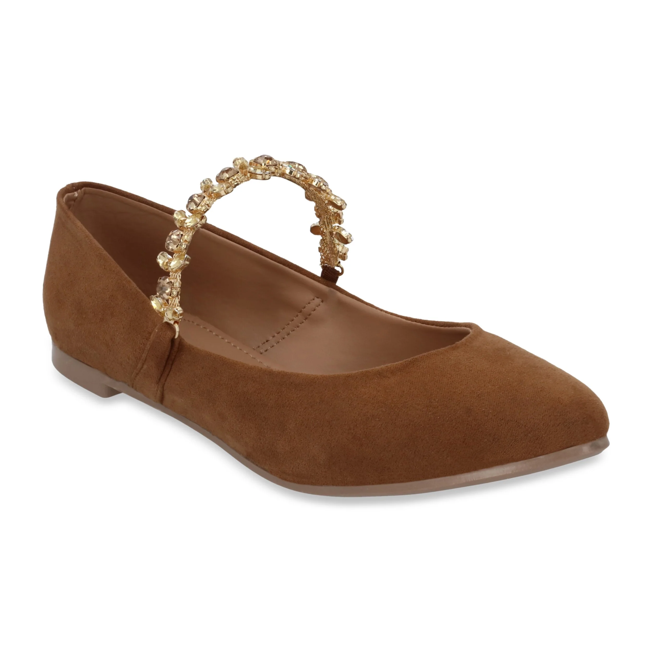 BALERINA BEIGE MUJER CON PEDRERÍA 03473