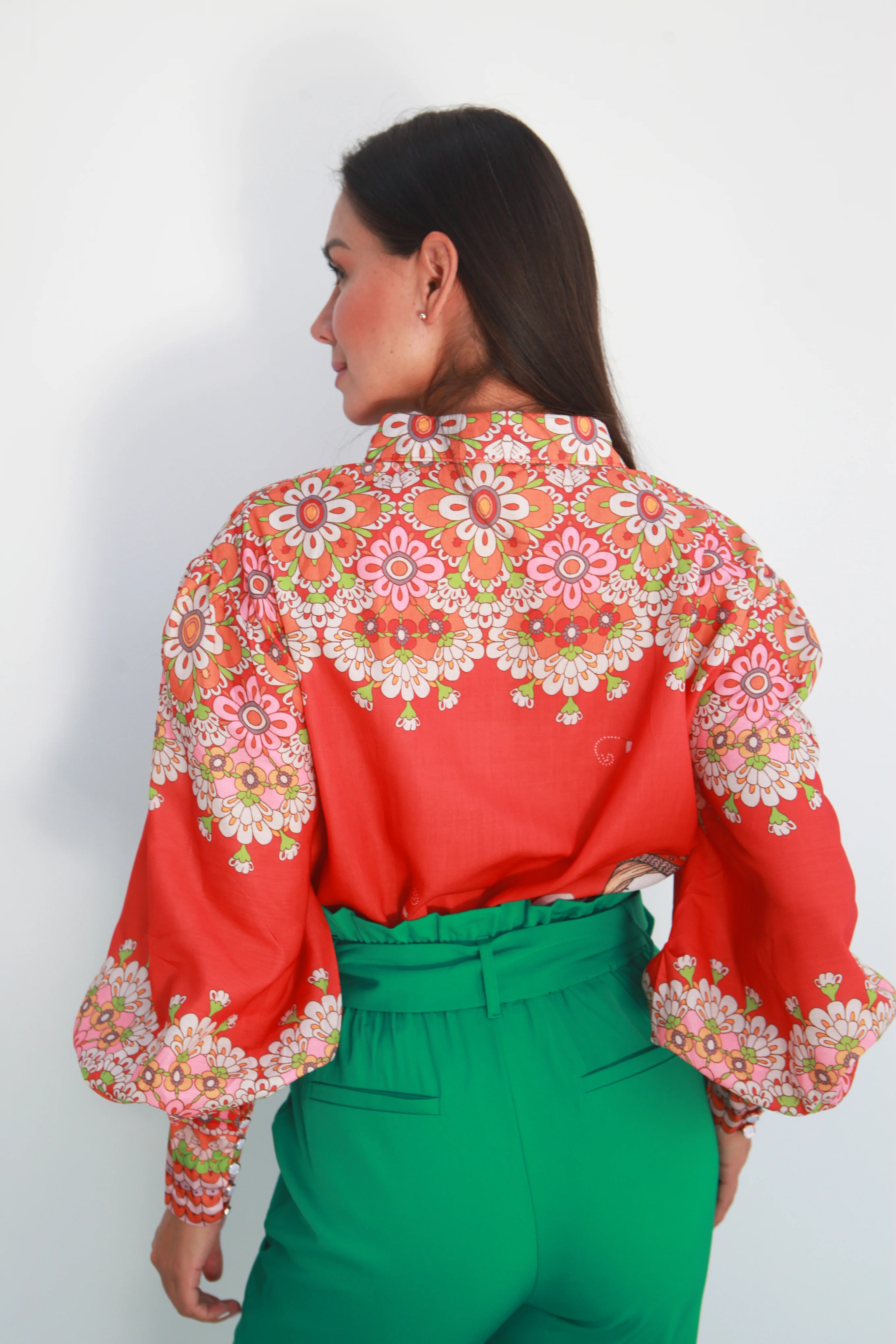 Camisa estampado Suiza Naranja