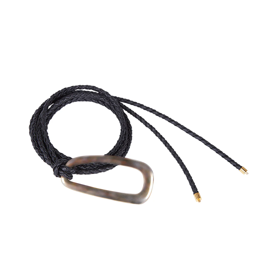 CINTURÓN NEGRO DE TRENZA 54068