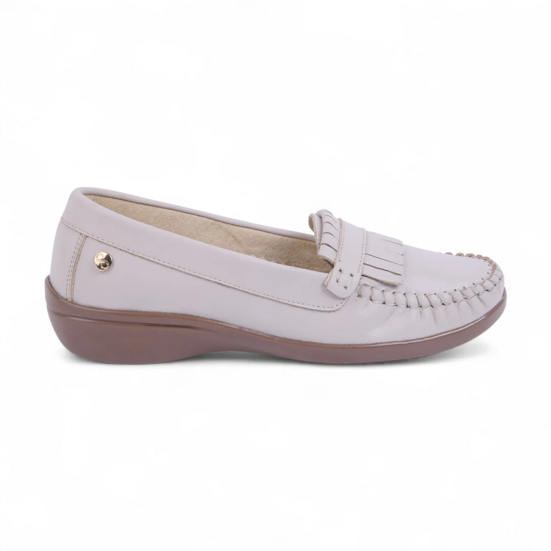 MOCASÍN PLATAFORMA HUESO FLECOS 24033