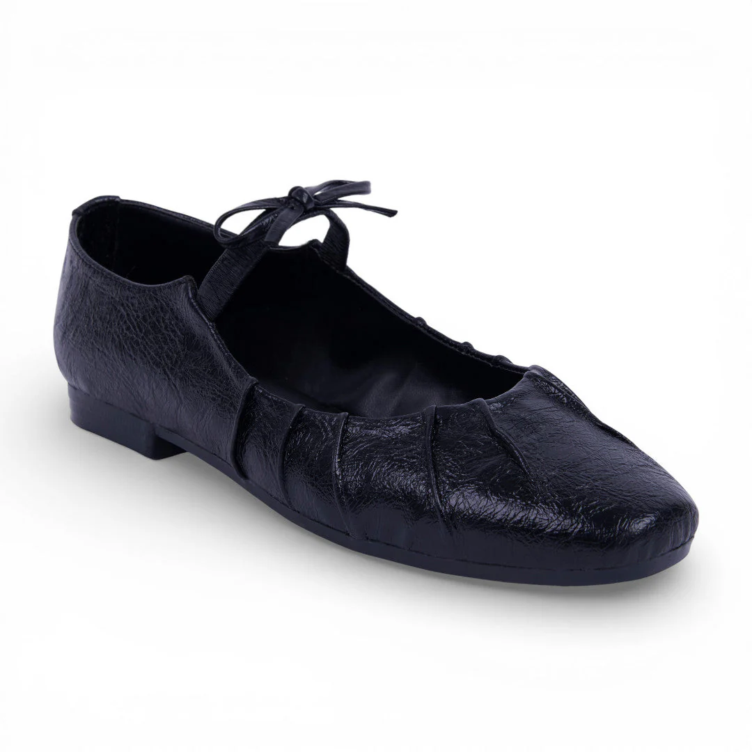 BALERINA PLIEGUE CORREA NEGRO 47250