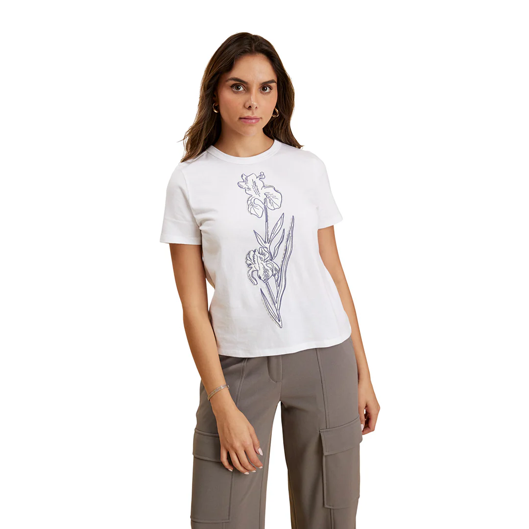 BLUSA BLANCA FLOR 96245