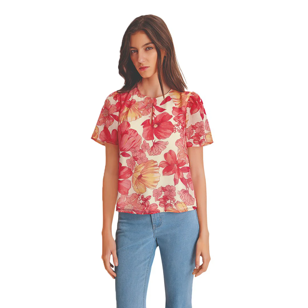 BLUSA MULTICOLOR MANGA FAROL 93664