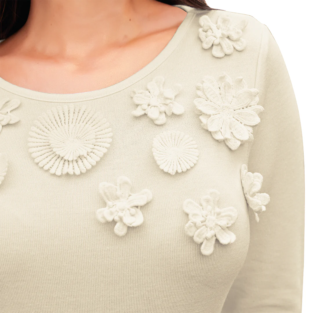 BLUSA IVORY APLICACIONES 90285