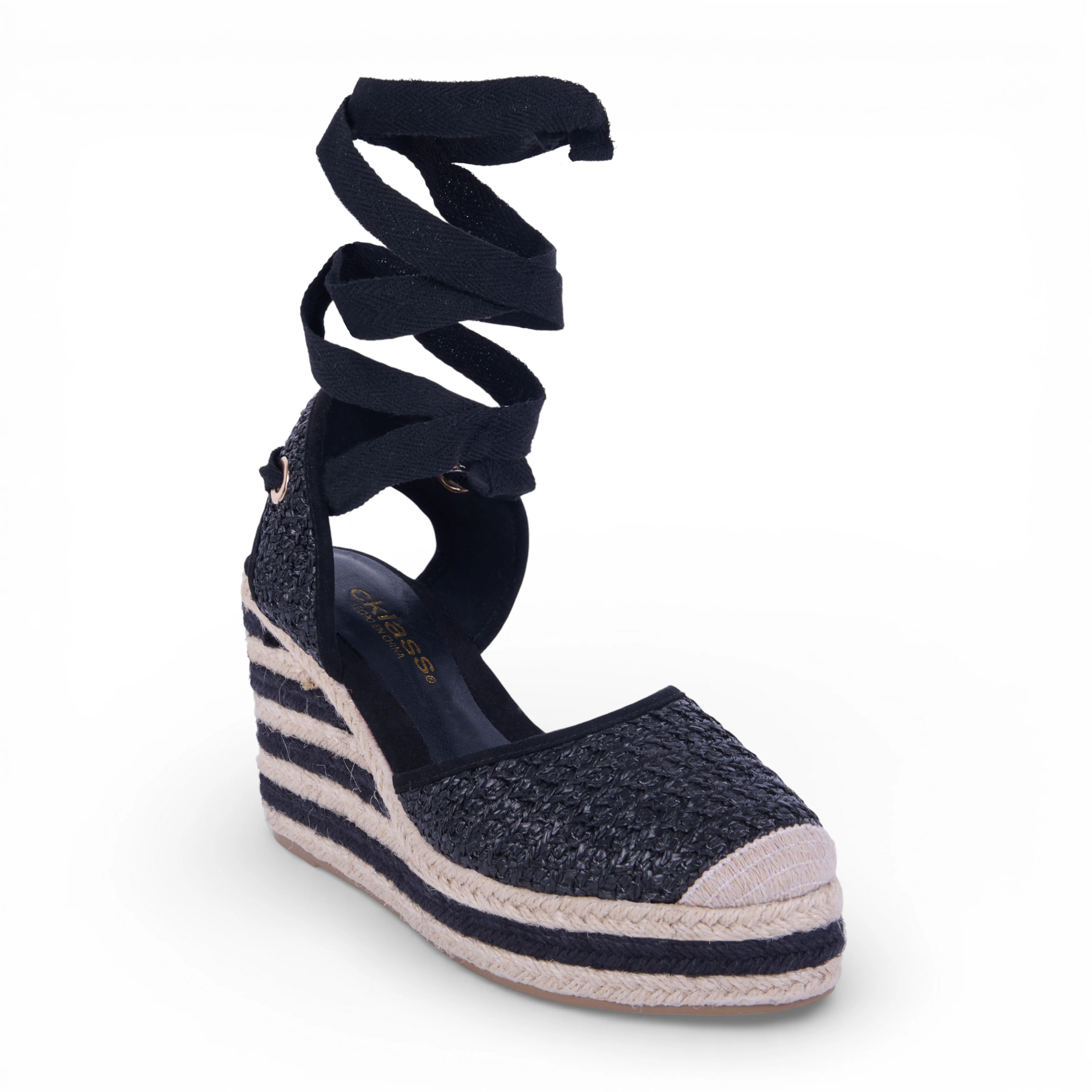 ALPARGATA YUTE PLATAFORMA LÁTIGOS NEGRO 72231