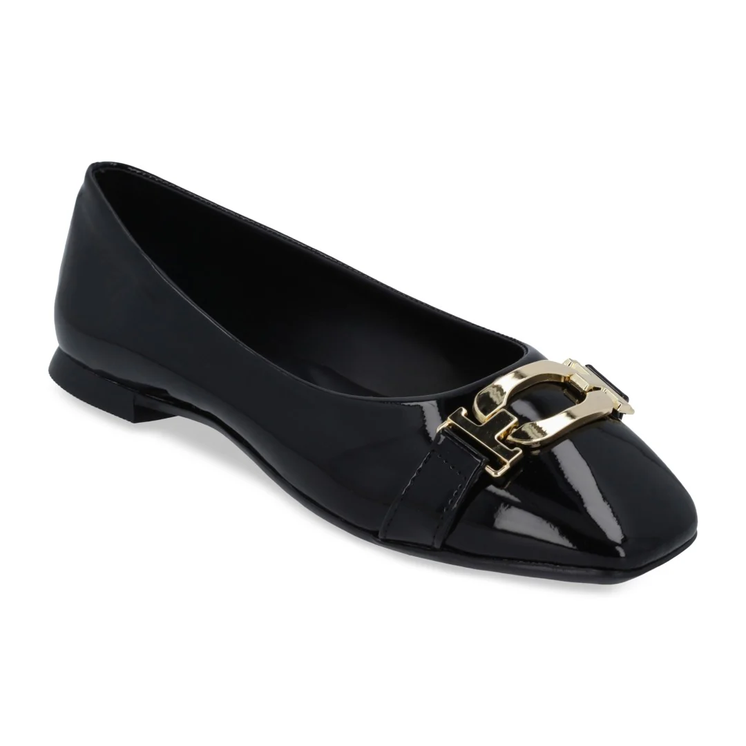 BALERINA COLOR NEGRO CON APLICACIÓN 19611