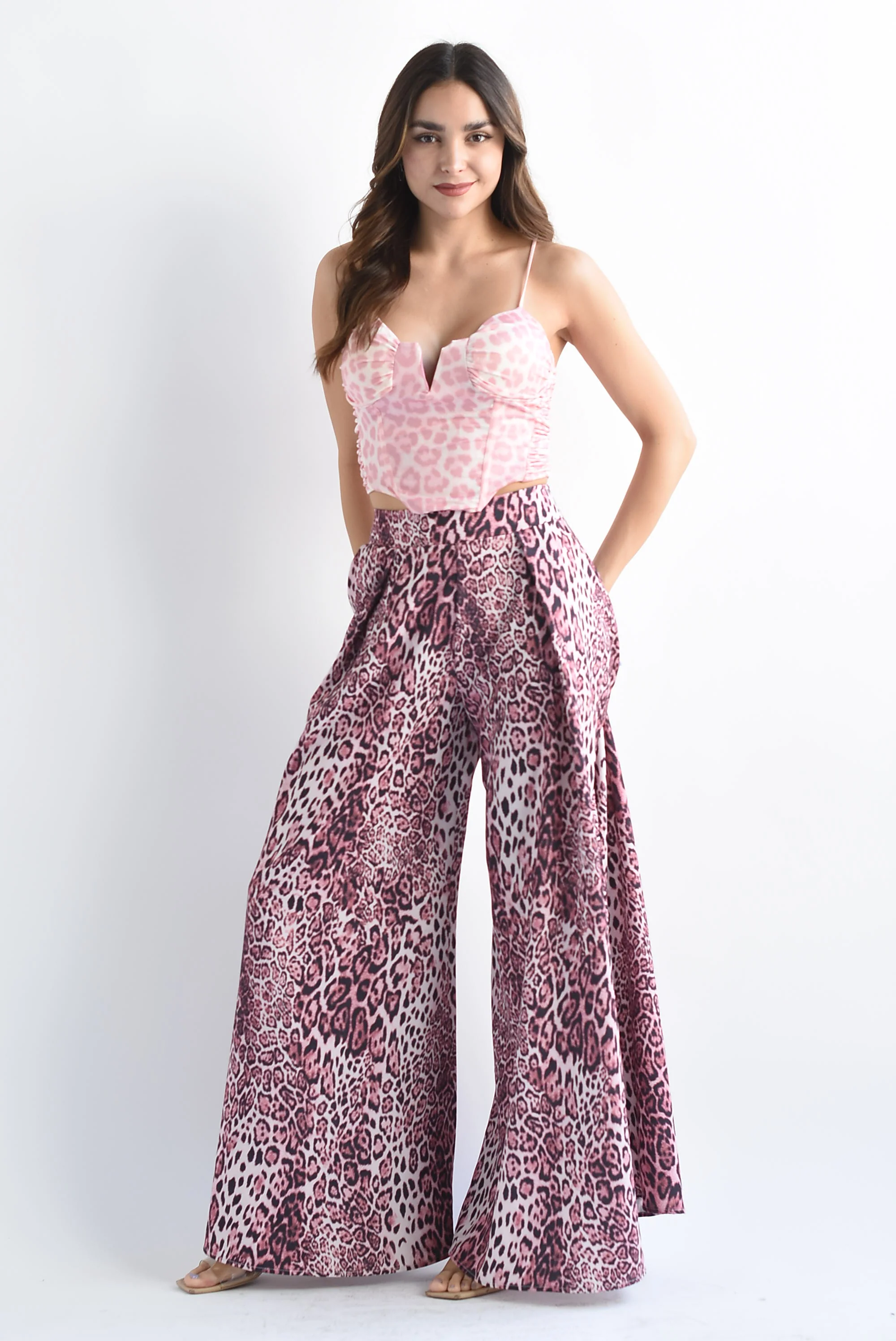 Top copas Leopardo Rosa baby