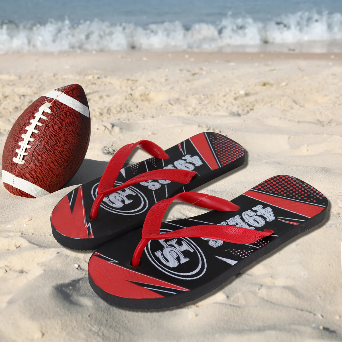 Sandalias Unisex de los San Francisco 49ers, NFL