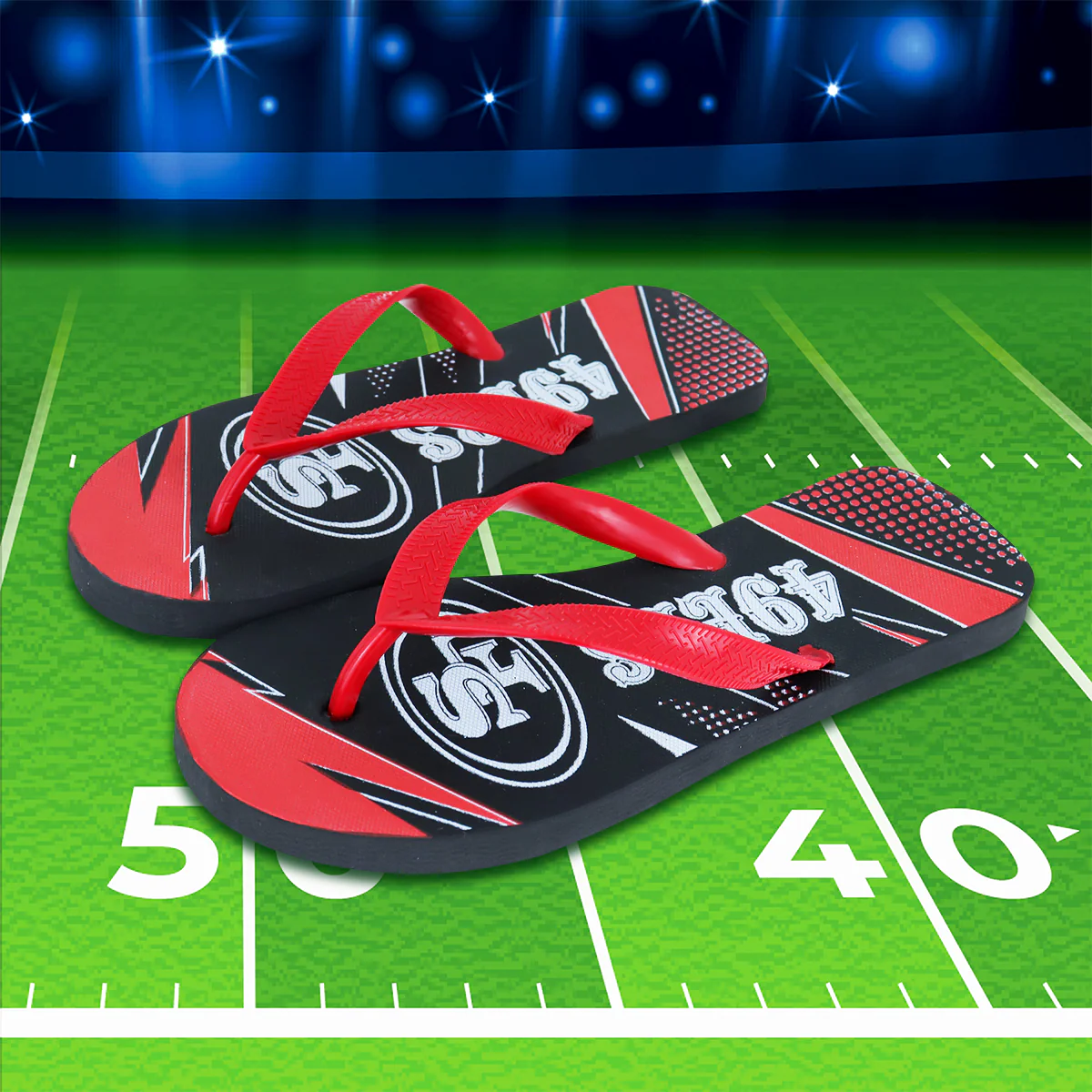 Sandalias Unisex de los San Francisco 49ers, NFL