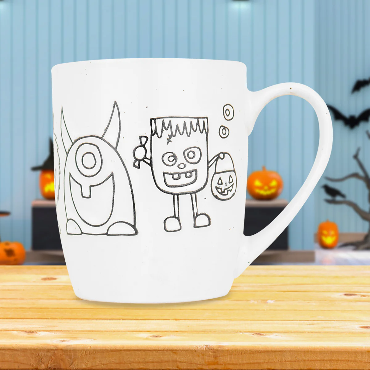Taza Mediana de Cerámica, Diseño de Monstruo
